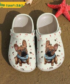 French Bulldog Cutie Pink Crocs Sandals