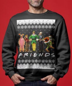 Friends Elf Christmas Movie Characters Mens Ugly Christmas Sweaters