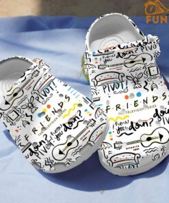 Friends Pattern Insulated Crocs Clog Shoes