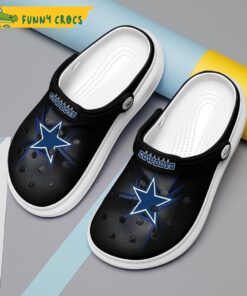 Full Black Dallas Cowboys Crocs Shoes