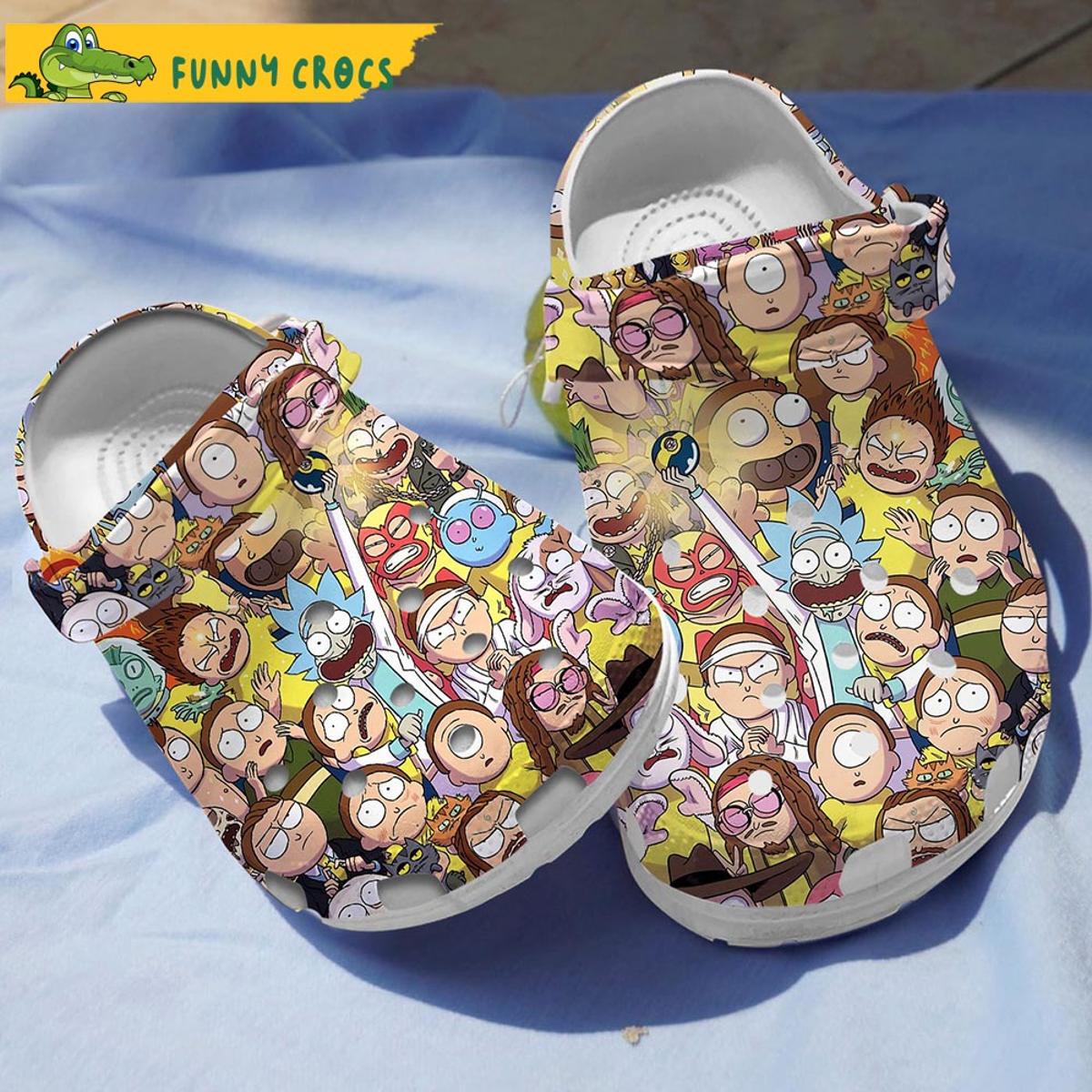 Frighten Rick And Morty Crocs Sandals