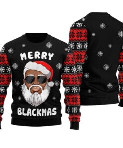 Funny African American Santa Funny Christmas Sweaters