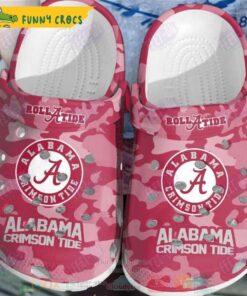 Funny Alabama Crimson Tide Red-pink Camo Ncaa Crocs Clog