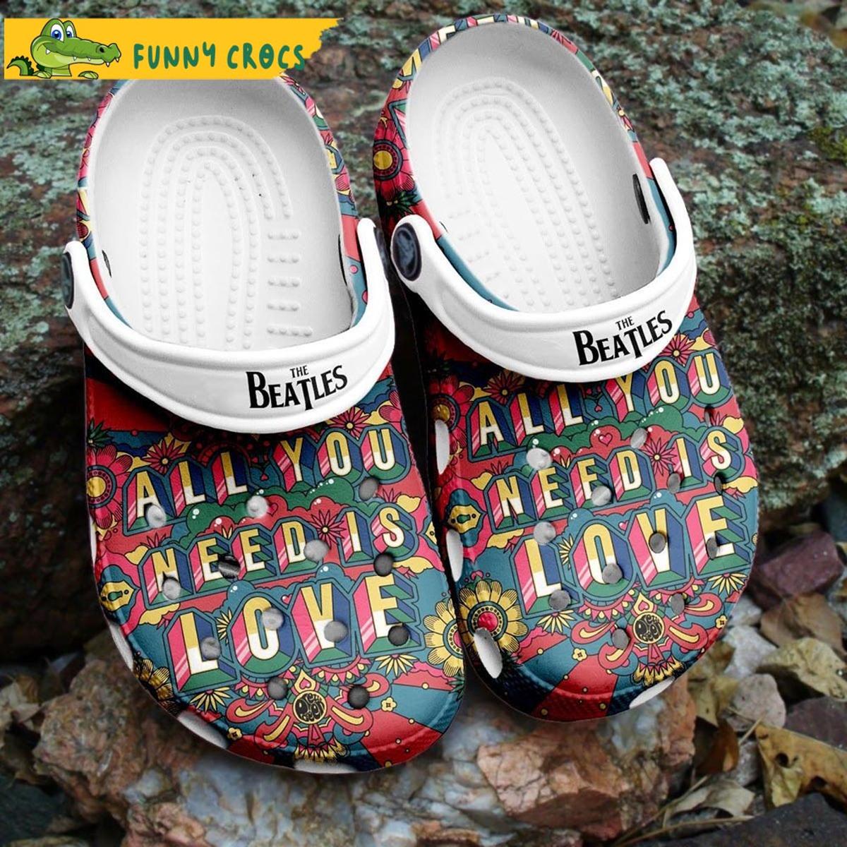 All Need You Love The Beatles Crocs Slippers