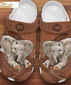 Beautiful Elephant Flower Crocs Clog Shoes