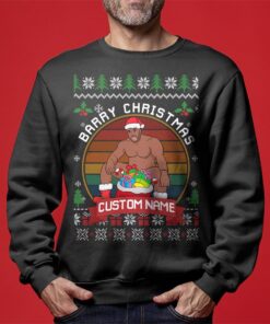 Naughty Santa Barry Wood Ugly Christmas Sweater