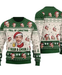 Funny Beer And Cheer Personalized Christmas Sweater