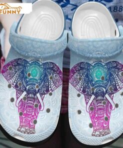 Beautiful Elephant Flower Crocs Clog Shoes