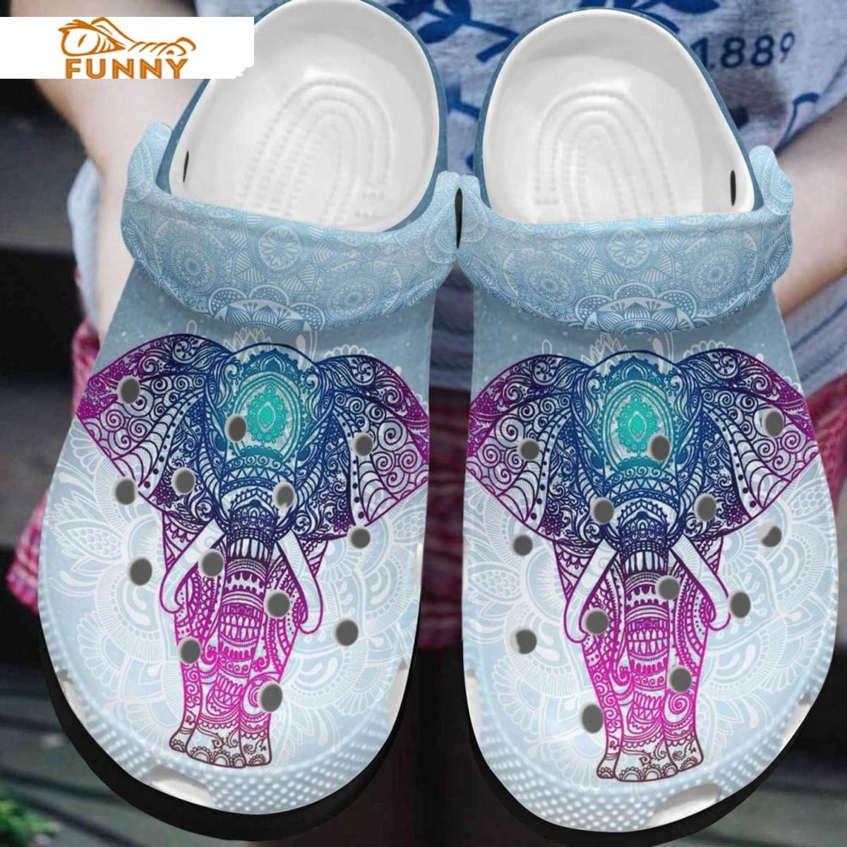 Funny Colorful Elephant Crocs Sandals