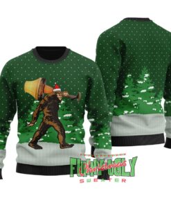 Funny Bigfoot With A Major Award Ugly Sweater