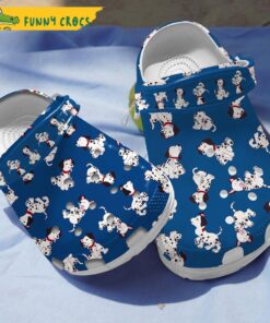 Funny Blue Dalmatian Dog Crocs Clog Slippers