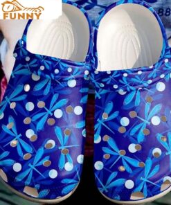 Funny Blue Dragonfly Crocs Slippers