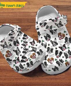 Funny Border Collie Pattern Dog Crocs