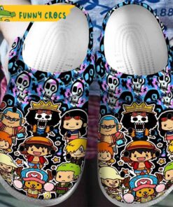 Funny Chibi Straw Hats One Piece Crocs Clog