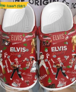 Funny Christmas Elvis Red Crocs Shoes