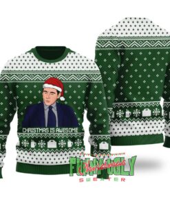 Funny Christmas Is Awesome The Office Ugly Sweater