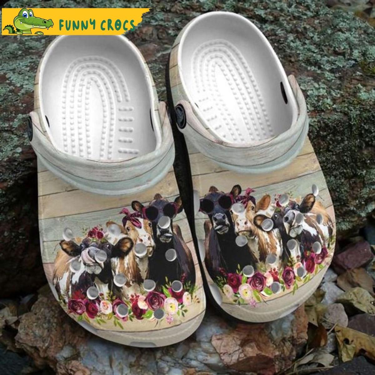 Funny Cow For Life Cattle Animal Crocs Clog Shoes