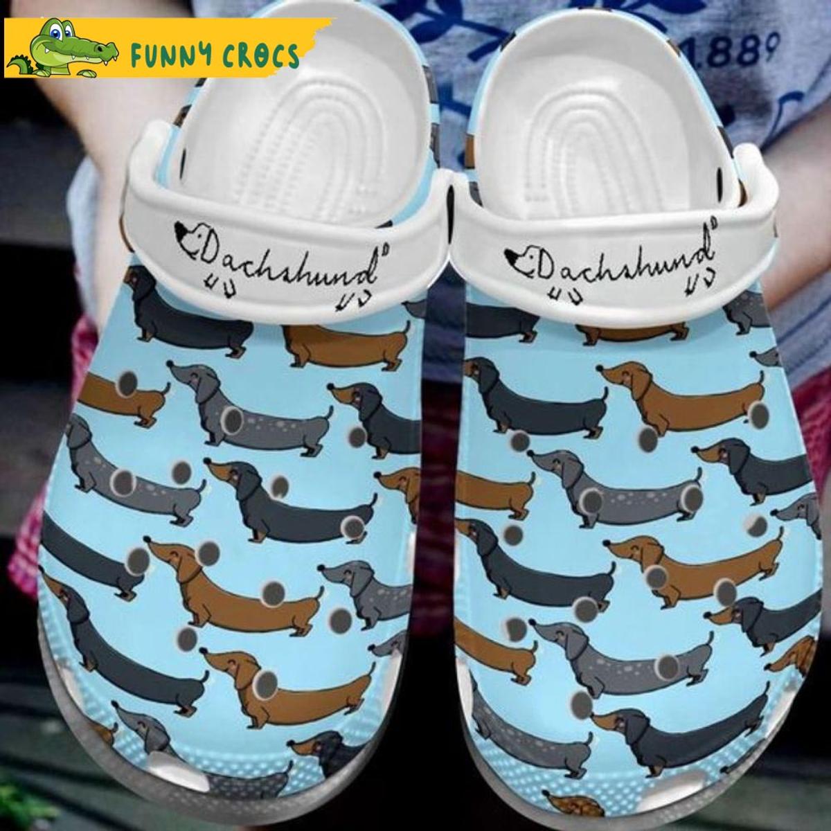 Dachshund Flowers Dog Crocs Sandals