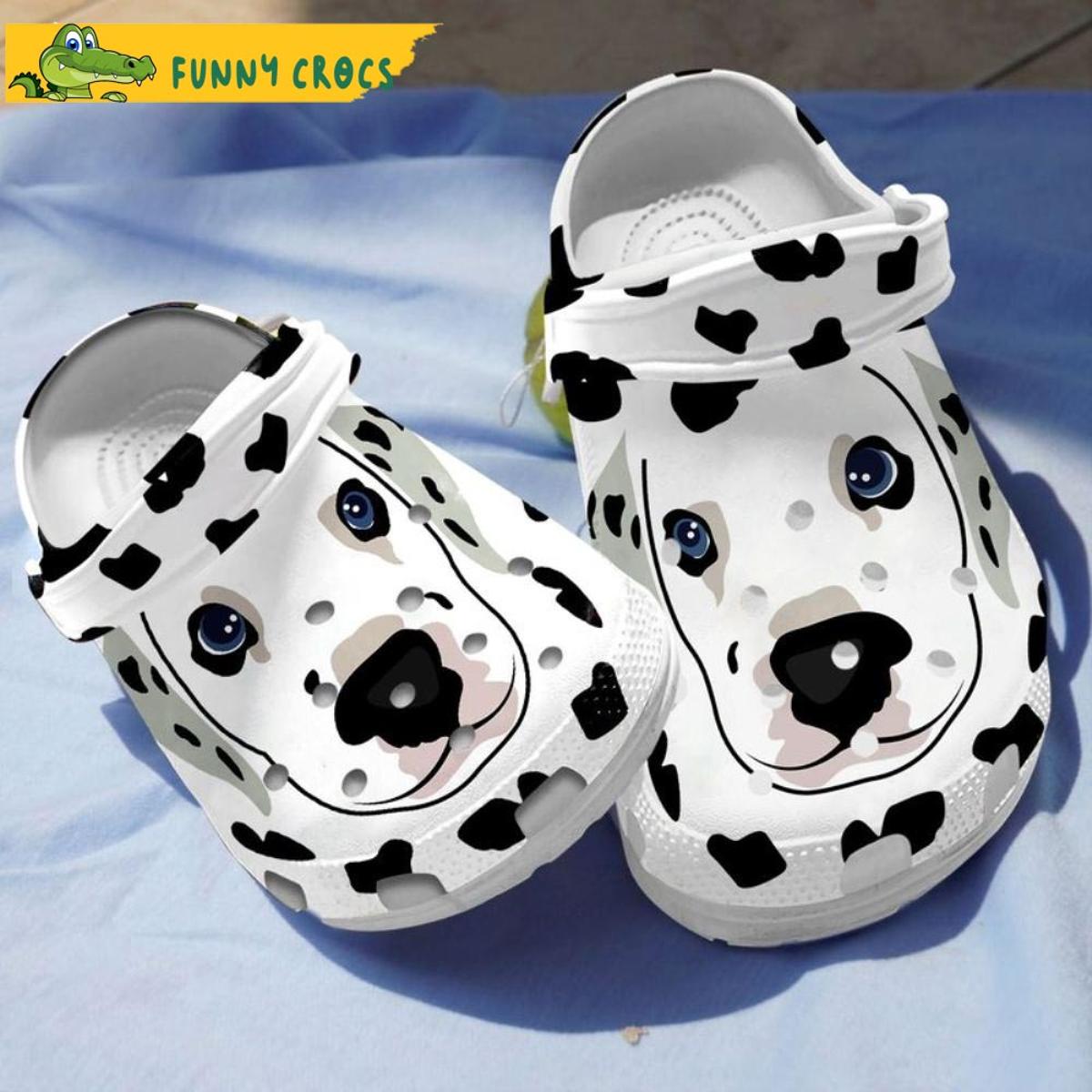 Funny Dalmatian Big Face Dog Crocs Slippers