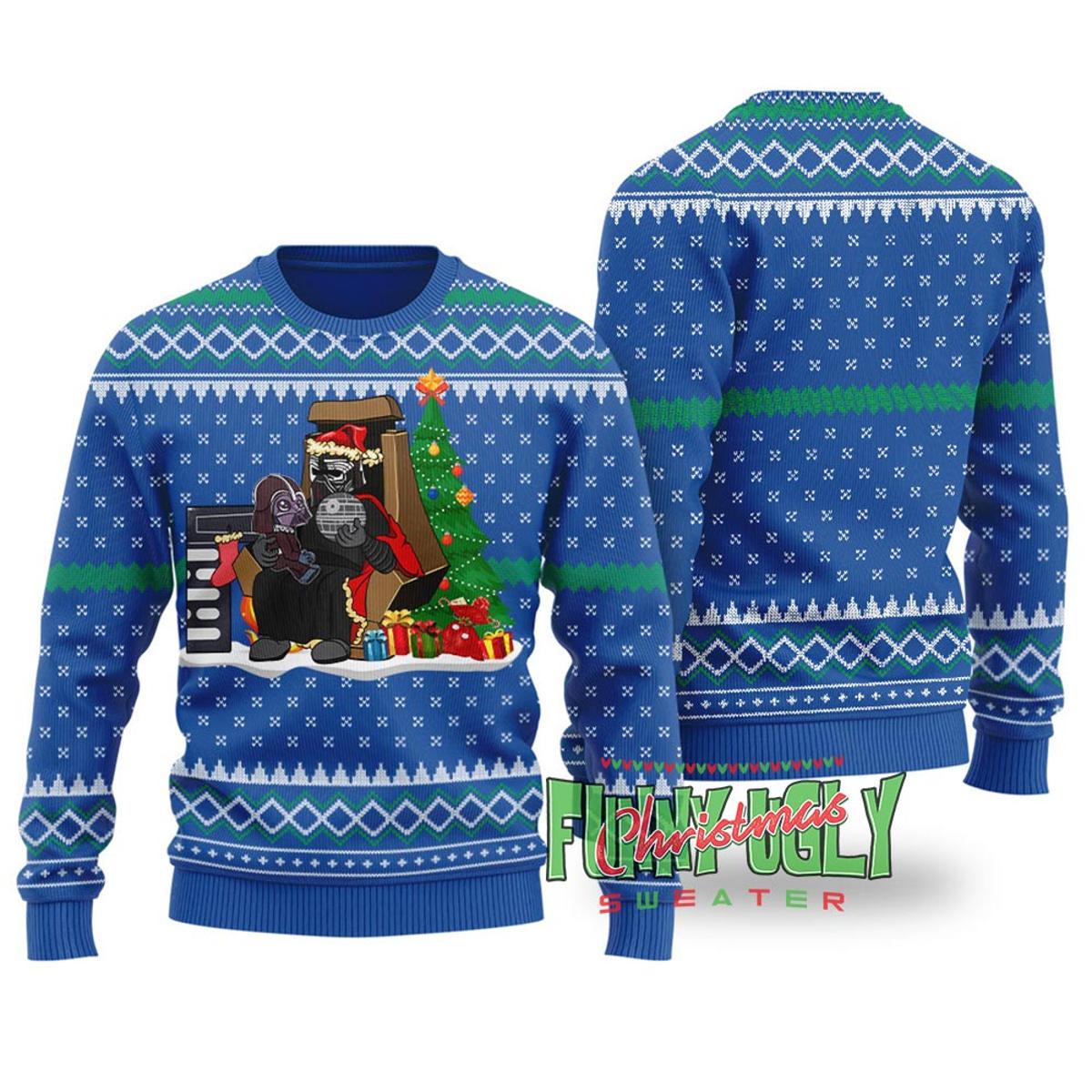 Funny F1 Santa Sleigh Christmas Sweater