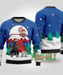 Funny Darth Vader Walking Ugly Sweaters