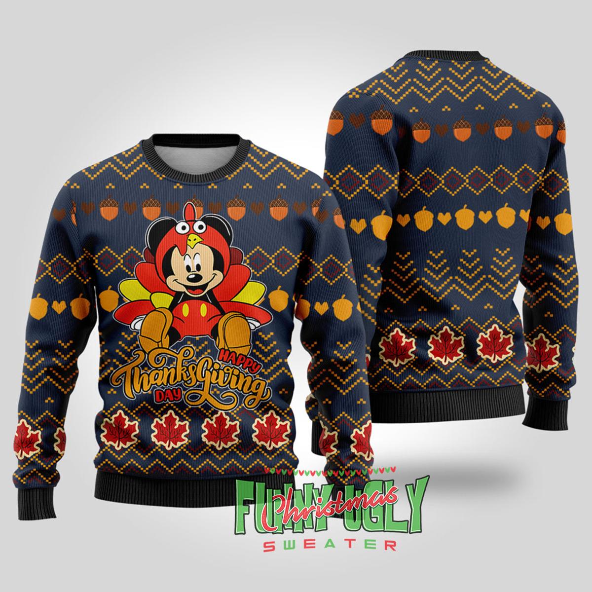 Disney Mickey Ugly Thanksgiving Sweaters