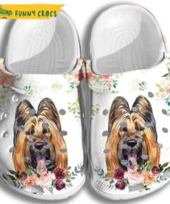 Funny Dog Rose Flower Crocs Clog Slippers