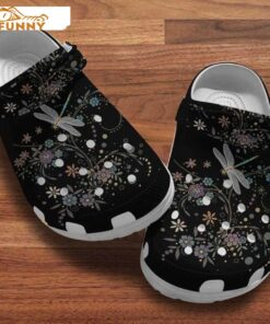 Funny Dragonfly Flowers Crocs Slippers