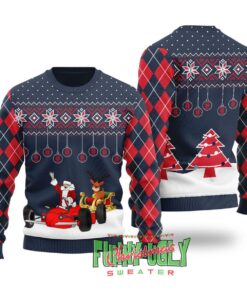 Funny F1 Santa Sleigh Christmas Sweater