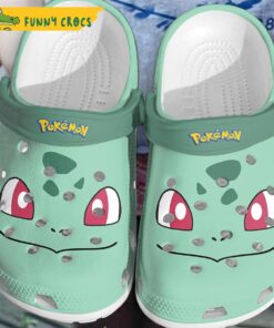 Funny Face Bulbasaur Pokemon Crocs Slippers