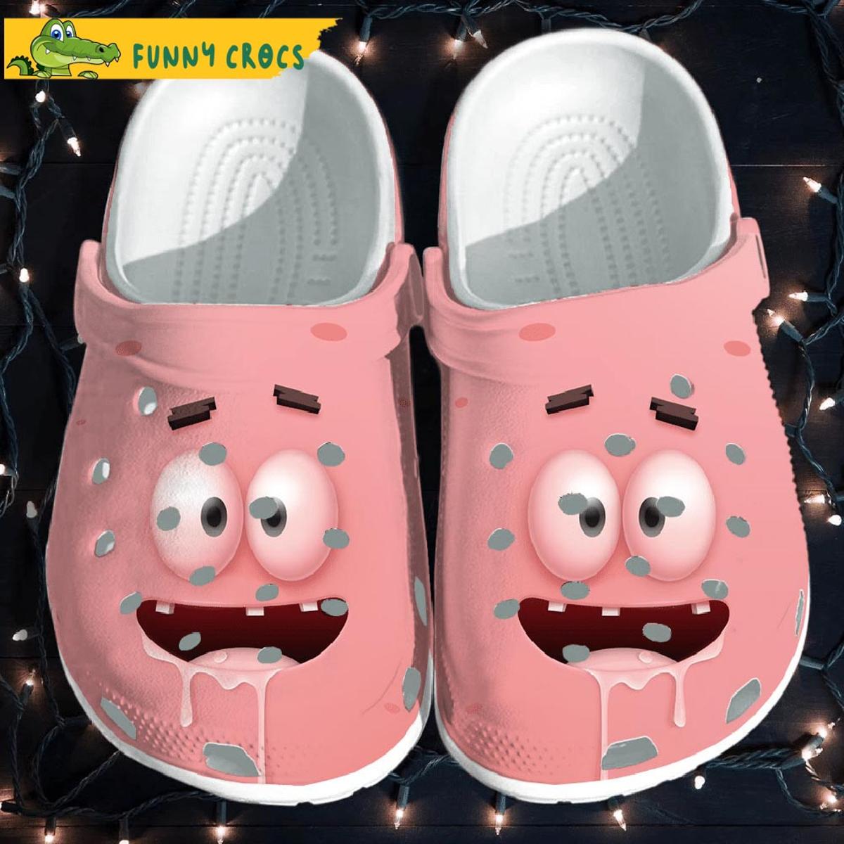 Crazy Patrick Star And Spongebob Crocs Slippers