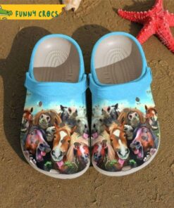 Funny Farmer Horses Birthday Crocs Slippers