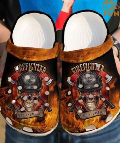 Funny Firefighter Skull Crocs Shoes