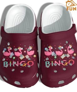 Funny Flamingo Bingo Crocs Slippers