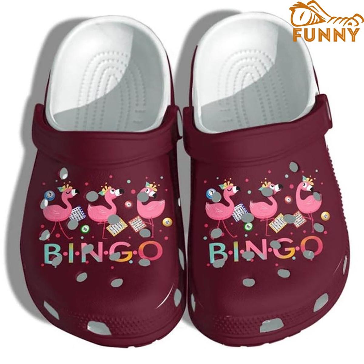 Flamingo Geometric Pattern Crocs Slippers