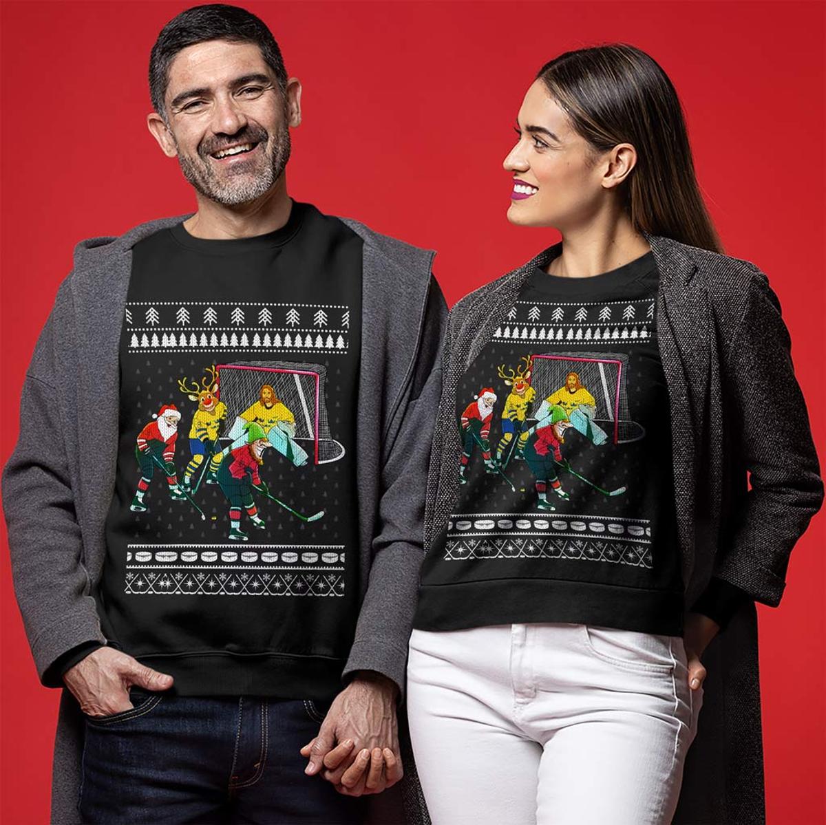 Hockey Funny Christmas Sweaters