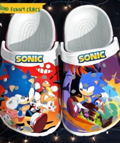 Customized Sonic The Hedgehog Crocs Slippers