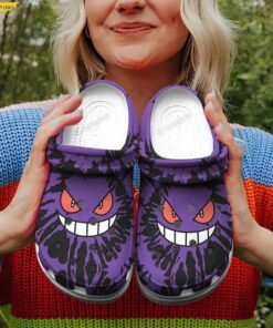 Funny Gengar Movie Pokemon Crocs Slippers