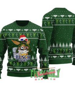 Funny Gizmo Gremlins Loving Busch Light Christmas Sweater