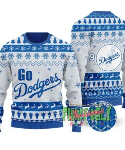 Funny Go Dodgers Christmas Ugly Sweater