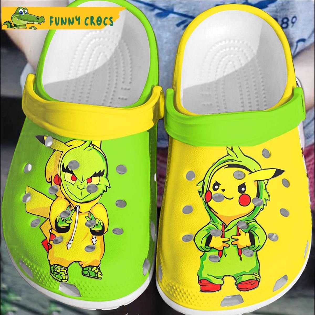 Personalized Christmas Grinch Cartoon Crocs Sandals