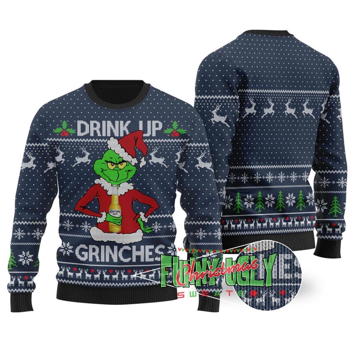 Funny Grinch Stealing Corona Extra Beer Sweater