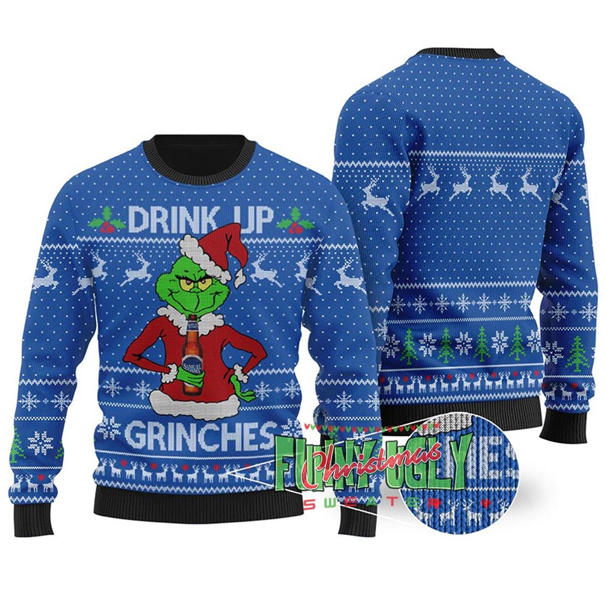 Funny Grinch Stole Miller Lite Christmas Sweater