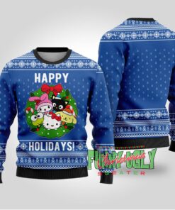 Funny Happy Holiday Hello Kitty Christmas Sweater