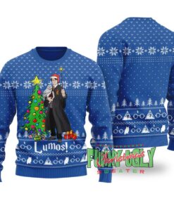 Funny Harry Potter Lumos Tree Christmas Sweater