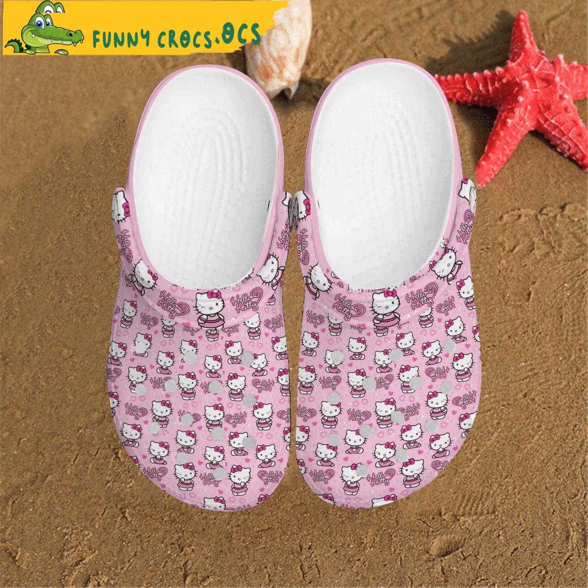 Customized Hello Kitty Pink Purple Crocs Clog Shoes