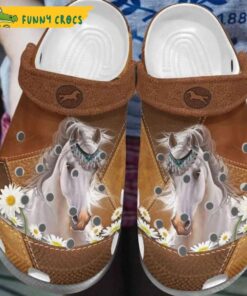 Funny Horse Daisy Flower Crocs Sandals