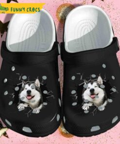 Funny Husky Dog Crocs Slippers