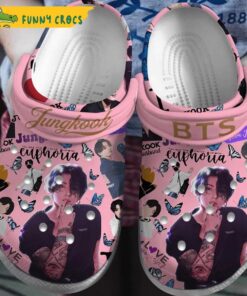 Funny Jungkook Pink Bts Crocs Slippers