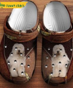 Funny Leather Old Dog Crocs Clog Shoes